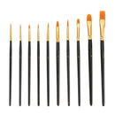 50 Pcs Paint Brushes Nylon Hair Brushes for Acrylic Oil Watercolor Painting T9F7