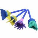 12PCS Children's Art Early Learning Drawing Mini Flower Sponge Brush School E9Z8