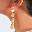 Fashion Metal Ladies Earrings Temperament Drop-Shaped Cascading Long Earrin