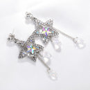 Star Crystal Rhinestone Ear Studs Drop Dangle Earrings Wedding Jewelry Gifts  Cy