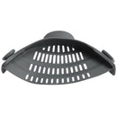 Strainer,Clip On Silicone Colander, Fits all Pots and Bowls-Grey
