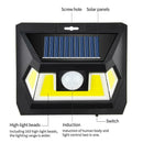 54LED COB Outdoor Solar Wall Lamp Motion Sensor Waterproof 3 Sided Lights