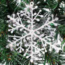 30PCS 11cm White Snowflakes Decorations Christmas Tree Party Charms Ornaments