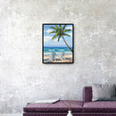DIY Full Square Drill Cross Stitch Relaxing Beach Mosaic Diamond Painting