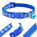 2 Pack Adjustable Cat Collar with Bell, Fashion Paw Print Design Pet Collar