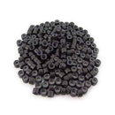 200 PCS 5mm Dark Brown Color Silicone Lined Micro Rings Links Beads For I B D3U4