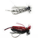 4Pcs 10G Beard Fishing Lures Fly Rubber Swim Bass Hook Bait Artificial Simu