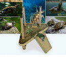 Reptile Small Turtle Frog Pier Floating Basking Platform with Ramp Ladder