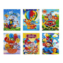 6pcs DIY Diamond Painting Greeting Cards Festival Handmade Kids Greet Card