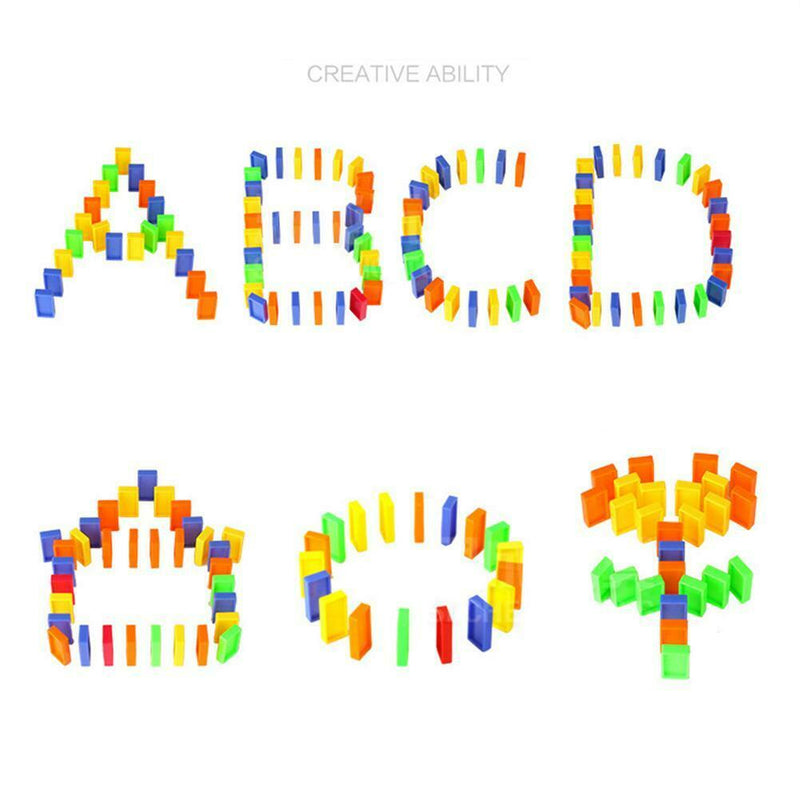 20pcs Plastic Domino Blocks Kids Brick Educational Toys (Plastic Dominoes)