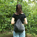 Outdoor Sports Waterproof Drawstring Backpacks Storage Knapsack (Black)
