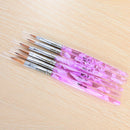 6 Pieces Acrylic Nail Art Brush, Pen Nail Brush for Nail Art Manicure Tool,