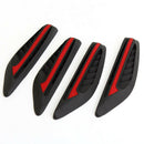 4 Pcs Auto Car Black Red Rubber Front Rear Door Protector Stickers D1E2