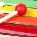 Small Wooden 8 Scales Octave Xylophone Percussion Instrument Education Toys