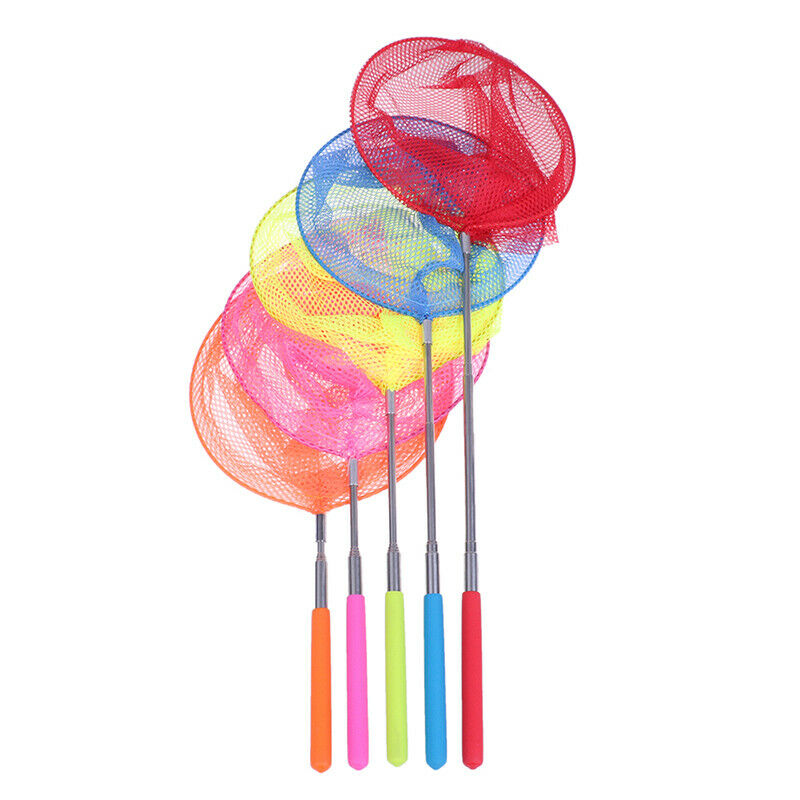 1pc Kids Telescopic Butterfly Net Extendable 34 Inches Colorful Fishing ToME