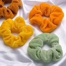 Velvet Scrunchies Women Elastic Hairband Hair Rings Fashion Ponytail Holder A