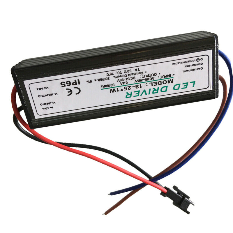 18-25W AC 85-265V Transformer Power Supply Driver LED Light Waterproof