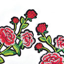 1Pair Patches For Clothing Multicolor Rose Flower Embroidery Patches For Clot BX