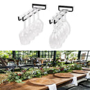 30cm Stemware Wine Glass Rack Wall Mountable Wrought Iron Black UKB Hn