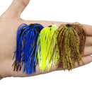 10x Silicone Fishing Skirt Rubber Spinner Bait Bass Jig Lure Fishing Making