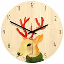 Creative wall clock Nordic wooden round home wall clock Section B