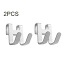 2pcs/pack Over The Glass Hanging Hook Dual Hanger Robe Bathroom Kitchen Towel