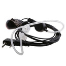 LED PTT Handsfree Air Tube Headset Earphone Mic For 2Pin Radio Walkie Talkie