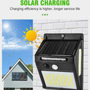 100 LEDs Waterproof Solar Power PIR Motion Sensor Wall Outdoor Garden Lamp X5G9