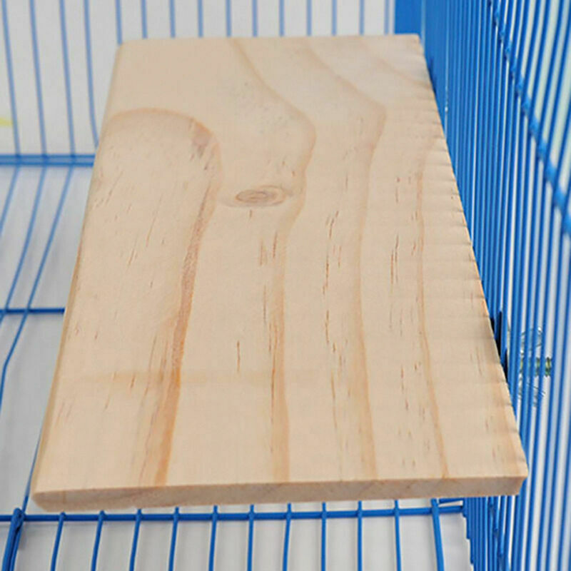 Parrot Pet Bird Wooden Hanging Stand Perch Platform Toys 13x28cm ,w/ G7P0