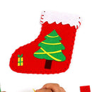 DIY Cloth Christmas Sock Ornament Kindergarten Child Gift Home Decor Random A