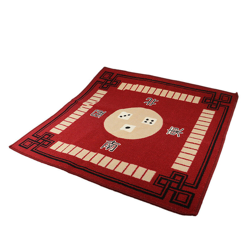 Mahjong Poker Card Game Mat Carpet Table Cover Cloth Anti-Slip Silence Red