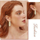 Double Fair Delicate Feather & Leaf Shaped Earrings For Women A7S7