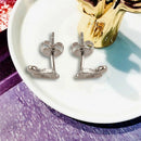 1 Pair Silvering lovely Musical note earrings