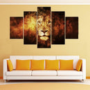 5PCS Modern Art Oil Painting Canvas Print Wall Unframed Pictures S Lion Head