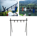Outdoor Cookware Hanging Rack Pot Pan Camping Light Tools Organizer Stand 8kg