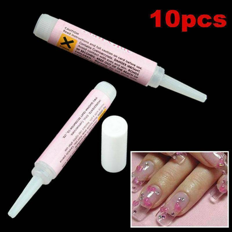 10pcs Bulk Super Strong Nail Glue Acrylic UV Gel Nails False Nails Art Tips DIY