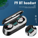 F9 TWS Bluetooth 5.0 Earphones Touch Control Earbuds w/LED Display Charge Box