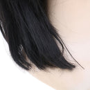 Short Bob Wigs Black Wig for Women with Bangs Straight Synthetic Wig Natural ME