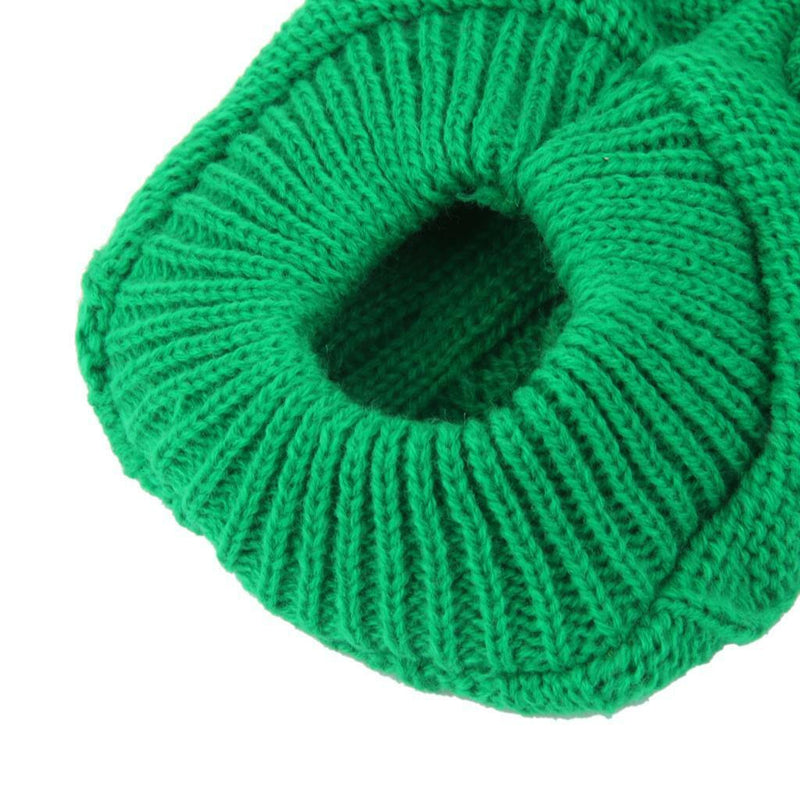 Small Pet Dog Sweater Warm Clothes Crochet Coat For Chihuahua Green 4#