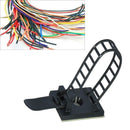 25Pcs Adjustable Black Adhesive Cable Straps Cord Wires Tie Clamps Mount_Clip
