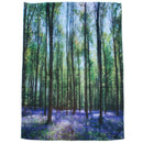 Forest Tapestry Floral Decor, Bluebells in Woods Landscape and Flowers Rura