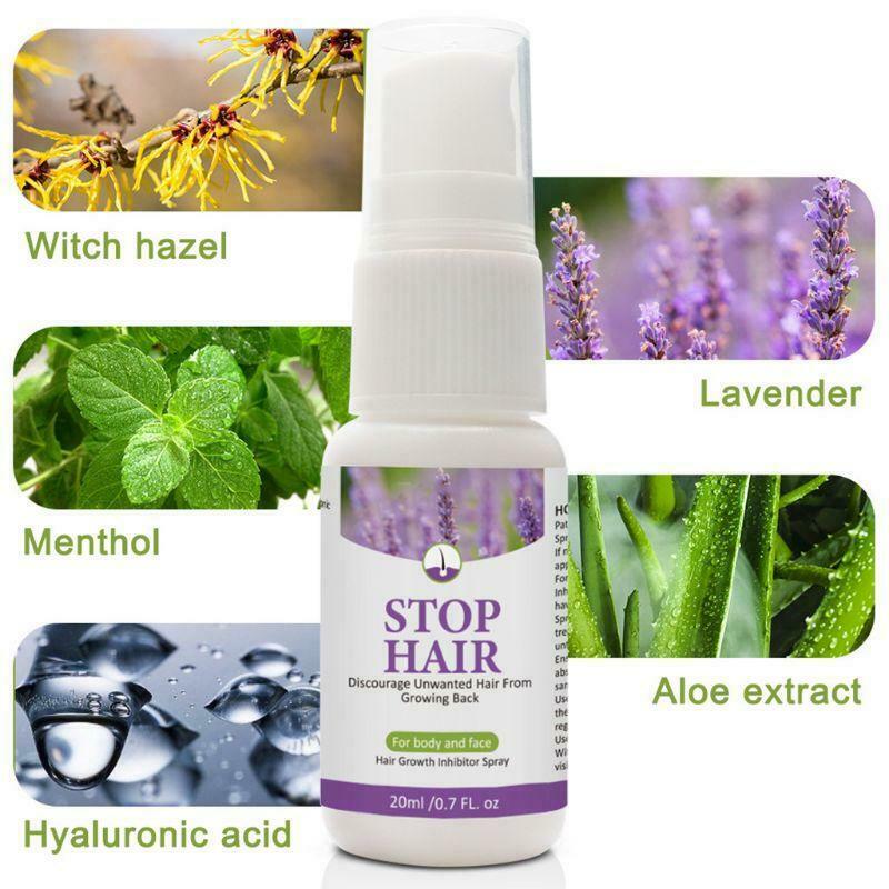 20ml Herbal Plant Stop Hair Growth Inhibitor Spray Shrink Pores Repair Essence