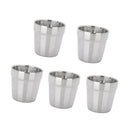 5pcs Travel Cup Insulated Mug Beer Mug Stainless Double Wall Tumbler 180ml