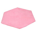 Pink Hexagon Rug Play Mat | Plush Carpet Mat Soft Rug Pad for Princess Tent