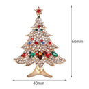 Fashion Women Costume Brooches Zircon Christmas Tree Pin Casual Jewelry