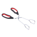 2pieces Kitchen Tongs Bread Food Serving Tongs Silicone Handles 23.5/33cm