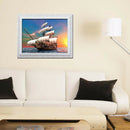 5D DIY Full Drill Diamond Painting Sailboat Cross Stitch Embroidery Craft