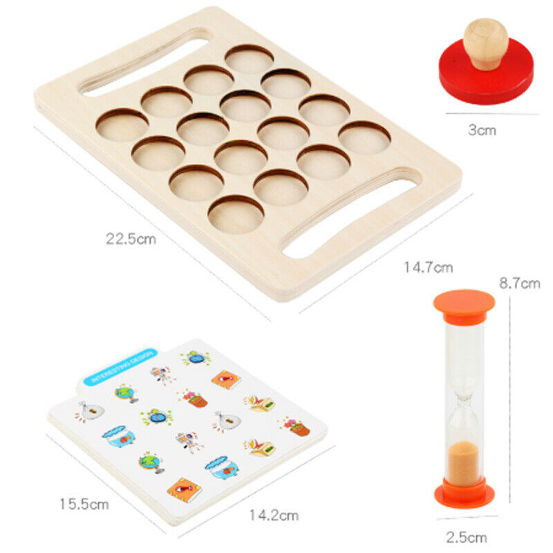 Kids Wooden Toys Memory Match Chess Game Baby Early Educational Toys Family X9T6