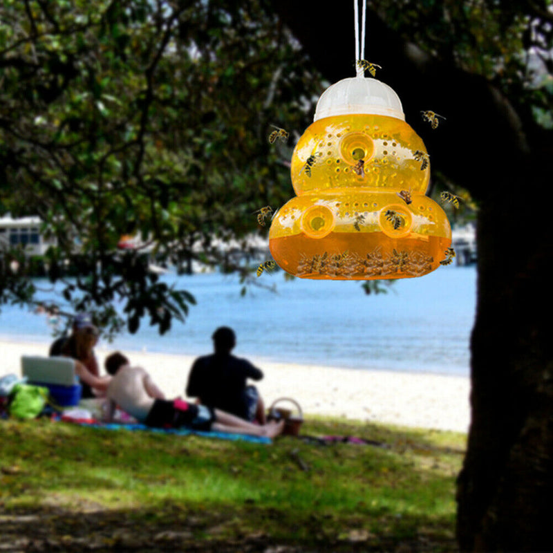 2pcs Wasp Trap Beehive Catcher Repellent Hanging Plastic Bottle Wasp Traps