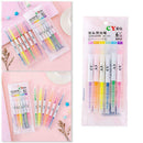 6pcs Creative Double Headed Highlighter Gel Pen Marker Pens Kids Supplies I3X7